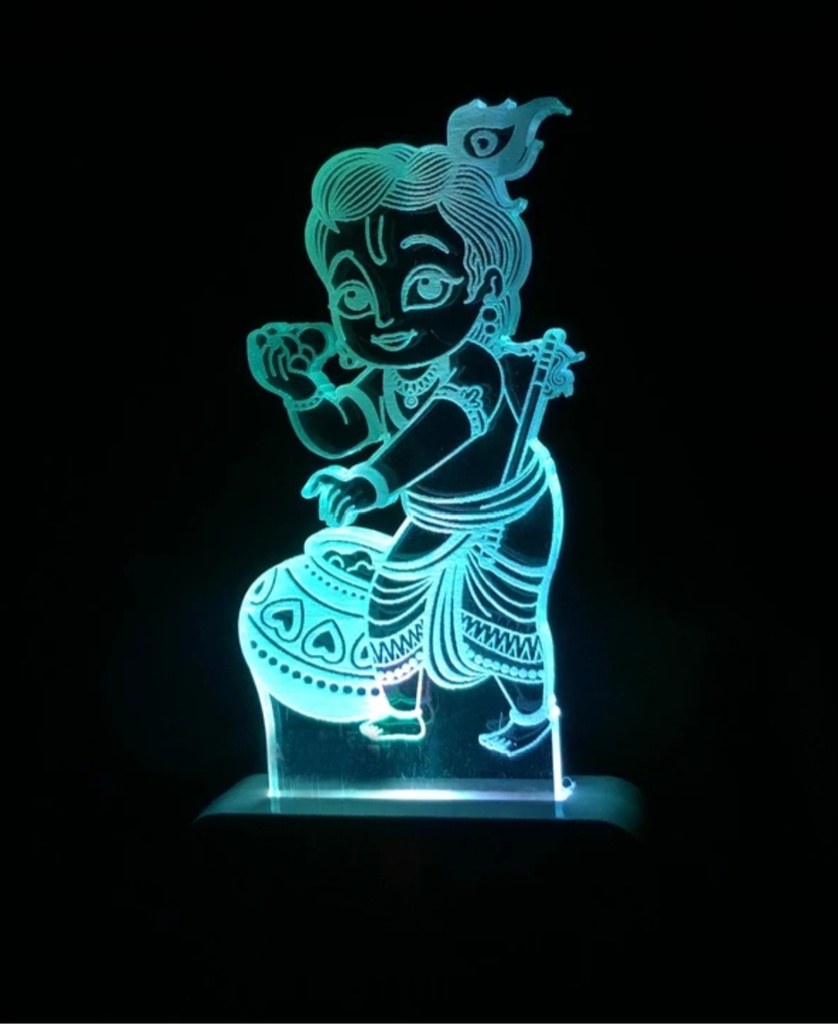 3D NIGHT LAMP OF LORD KRISHNA